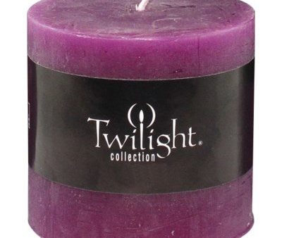 3  x 3  Scented Twilight Pillar Candles - Aubergine with Lavender Online now