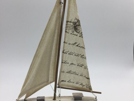 Wood Sailboat Taupe For Sale