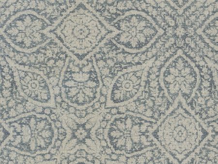 P K Lifestyles Damask Foliage - Indigo 411500 Upholstery Fabric For Cheap