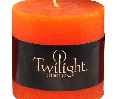 3  x 3  Scented Twilight Pillar Candles - Orange & Tangerine Explosion on Sale