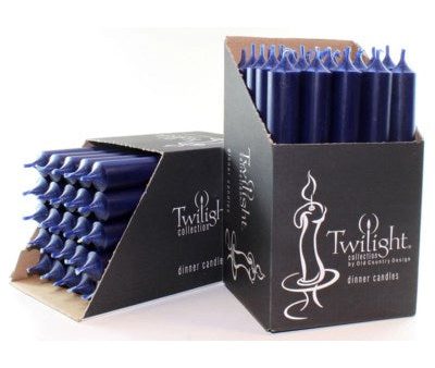 10  Twilight Dinner Candles - Navy Blue Discount