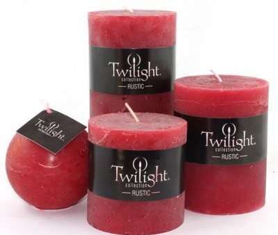 3  x 6  Unscented Twilight Pillar Candles - Cranberry Hot on Sale