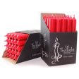 10  Twilight Dinner Candles - Red For Discount