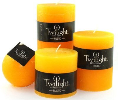 3  x 4  Unscented Twilight Pillar Candles - Yellow Online