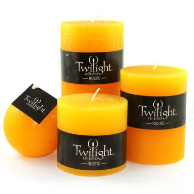 3  x 4  Unscented Twilight Pillar Candles - Yellow Online