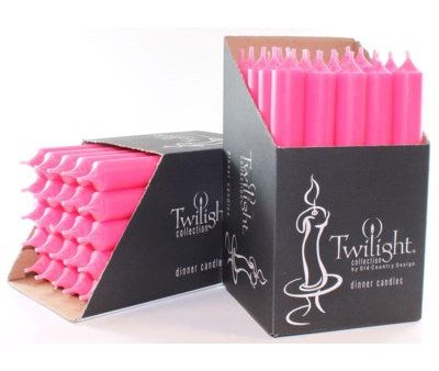 10  Twilight Dinner Candles - Fuscia on Sale