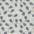 P K Lifestyles Leaf Love Embroidery - Lapis 410532 Upholstery Fabric Discount