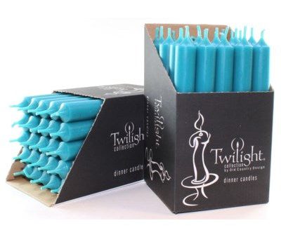 10  Twilight Dinner Candles - Turquois Online