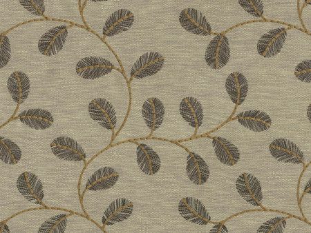 P K Lifestyles Leaf Love Embroidery - Cognac 410531 Fabric Swatch Discount