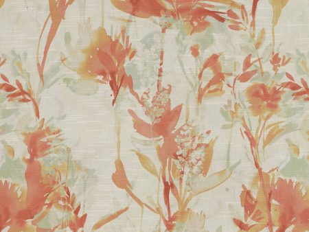 P K Lifestyles Flowery Spray - Mango 408600 Fabric Swatch Discount