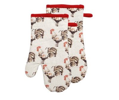 Watercolor Rooster Oven Mitts Sale