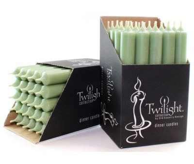 10  Twilight Dinner Candles - Sage For Sale