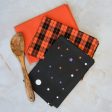 Seasonal Towel Set of 3 - Halloween Plaid and Stars Online Hot Sale