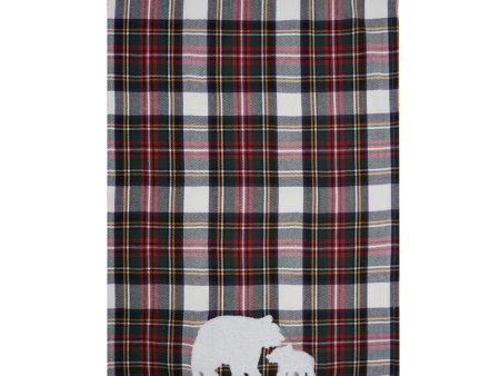 White Tartan Bears Kitchen Towel Sale