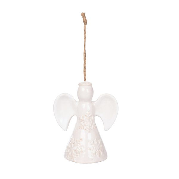 Embossed White Angel Ornament For Discount