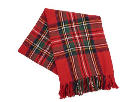 Red Tartan Plaid Throw on Sale