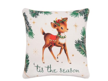 Vintage Reindeer Pillow Fashion