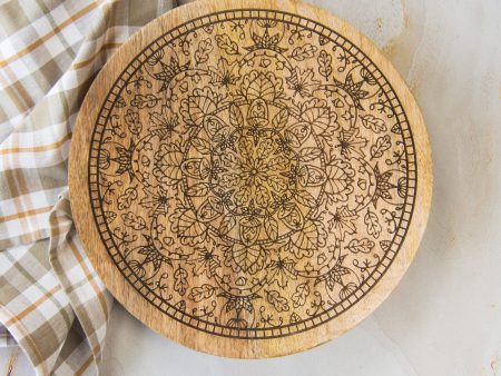 Artisan Made Wooden Mandala Lazy Susan Online Sale