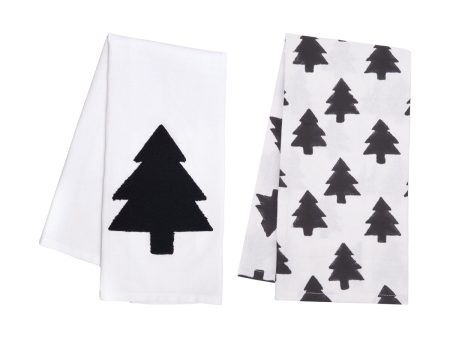 Black & White Forest Towel, Set of 2 Sale