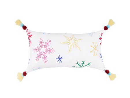 Colorful Snowflake Pillow For Sale