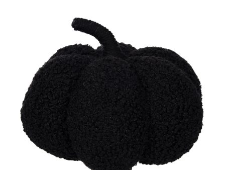 Medium Black Sherpa Pumpkin Figurine Online