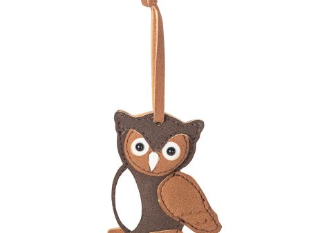 Faux Leather Owl Ornament Hot on Sale