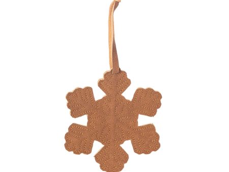 Faux Leather Snowflake Ornament Discount