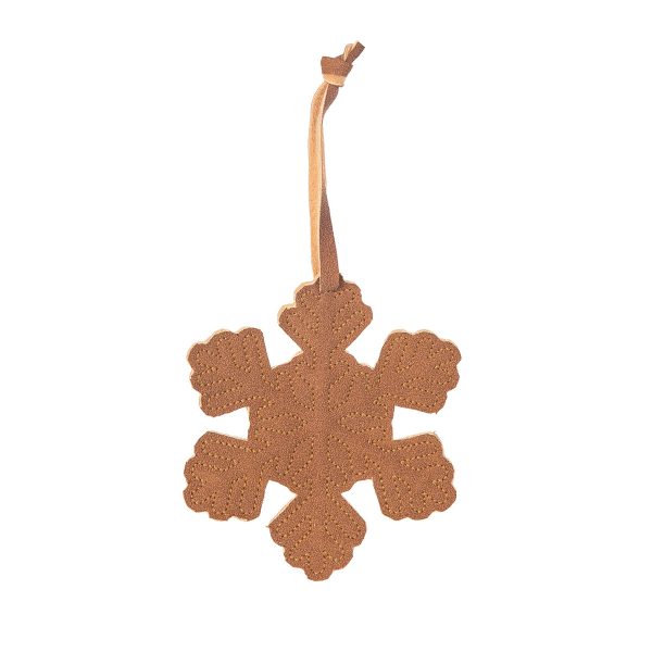 Faux Leather Snowflake Ornament Discount