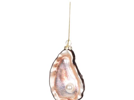 Blown Glass Oyster Shell Ornament For Discount