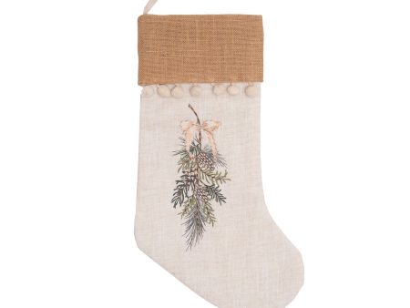 Pinecone Swag Stocking Cheap