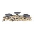 20.5 in. Driftwood Triple Candle Holder Supply