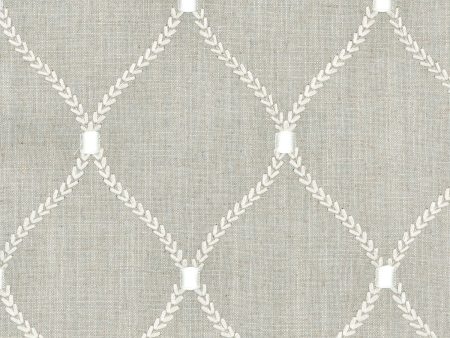 Williamsburg Deane Embroidery - Flint 700093 Fabric Swatch on Sale