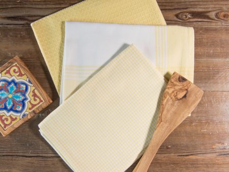 Variety Towel Set - Yellow Set of 3 For Cheap