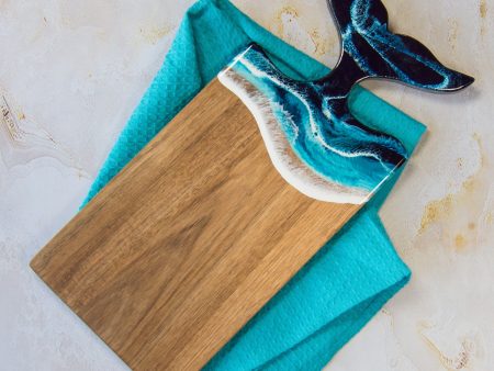 Ocean Design Olive Wood Whale Tail Charcuterie Board on Sale