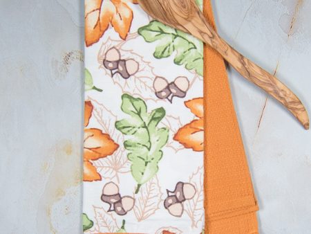 Tea Towel Set of 2 - Fall Leaves For Cheap