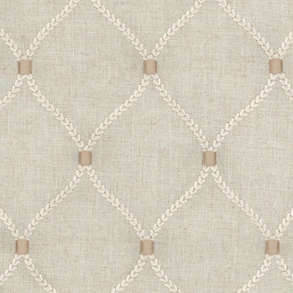 Williamsburg Deane Embroidery - Flax 700094 Upholstery Fabric For Discount