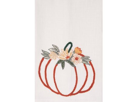 Autumn Botanical Pumpkin Floral Kitchen Towel Online