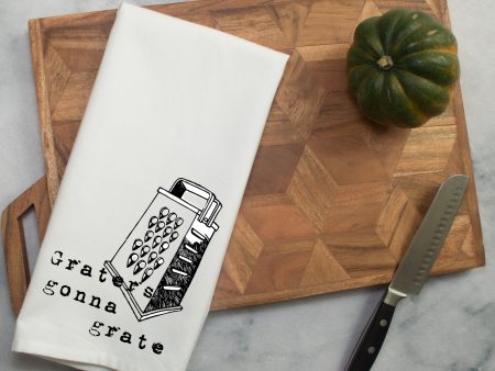 Graters Gonna Grate Printed Tea Towel Online now