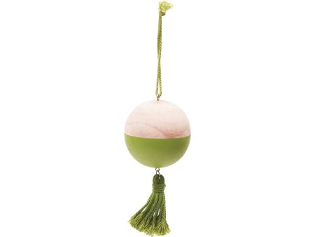 Green Wooden & Tassel Ornament For Discount