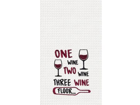 One Wine Two Wine Three Wine Kitchen Towel Online now