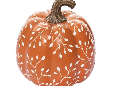 Orange Leaf Pumpkin Figurine on Sale