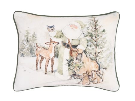 Winter Santa & Animals Pillow Online