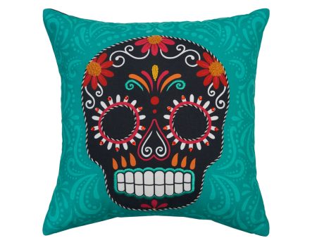 Black Sugar Skull Pillow Supply