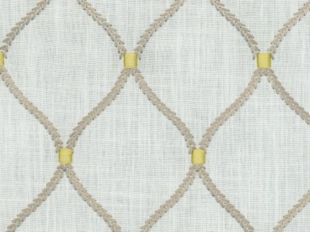 Williamsburg Deane Embroidery - Smoke 700090 Upholstery Fabric For Sale