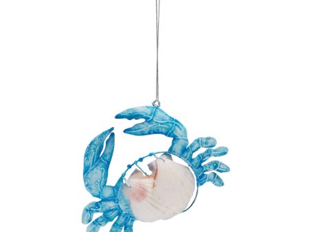 Blue Crab & Shell Ornament Sale