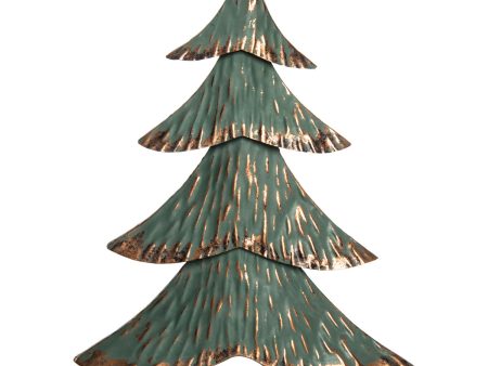 Medium Green & Metal Tree Figurine Discount