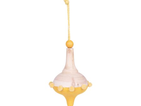 Ochre Wooden Bauble Ornament Discount