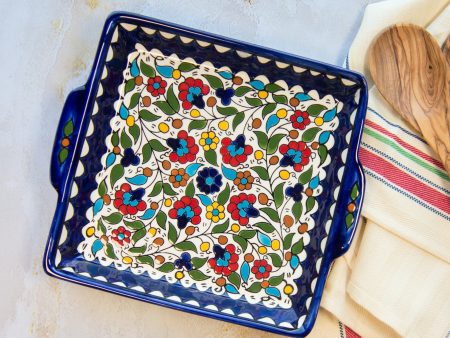 Hand-Painted Daisies Serving Dish Online Hot Sale