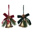 Gold Bell & Ribbon Ornament, Asst. of 2 Cheap