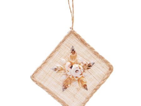 Abaca & Shell Lace Flower Ornament Hot on Sale